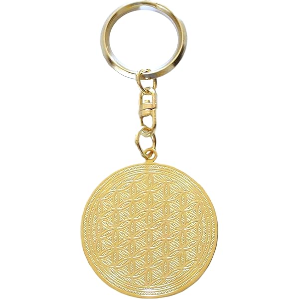 マカロンナ　❀フラワーオブライフキーホルダー❀ Amazon.co.jp: メタトロンキューブキーホルダー 純金(24金